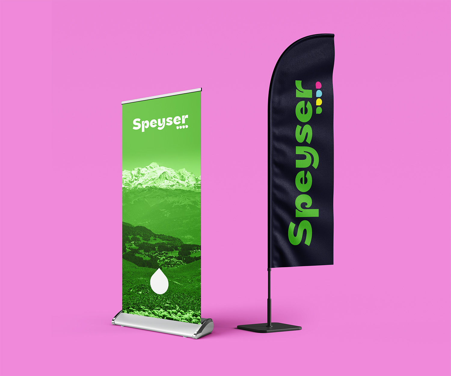 Kakemono et oriflamme 74 Haute-Savoie Annemasse