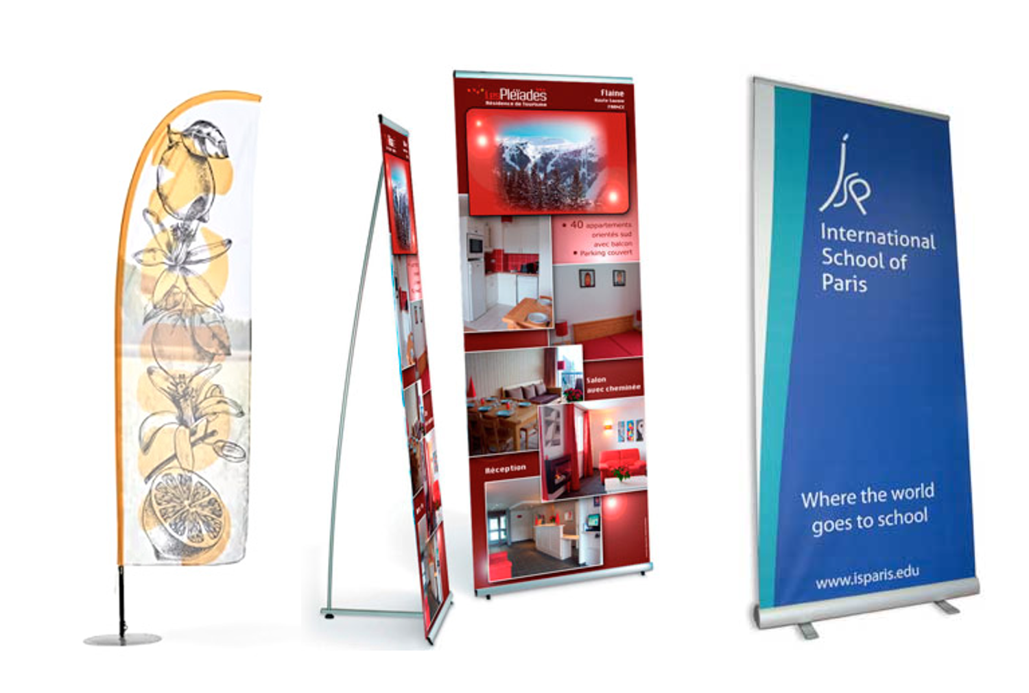 Roll up Flamme display 74 Haute-Savoie Annemasse